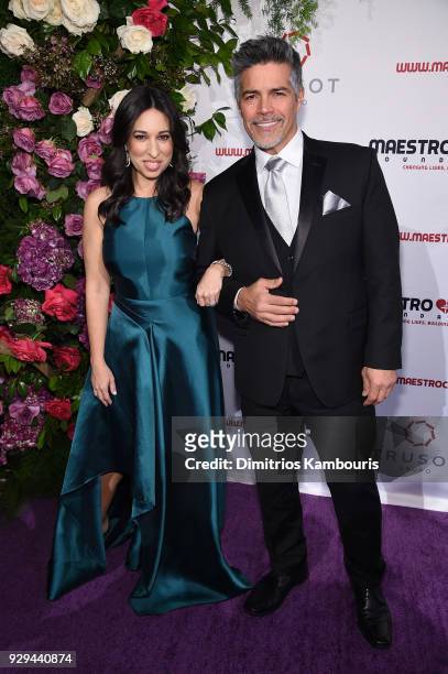 The Moms co-founder Melissa Musen Gerstein and Esai Morales attend the Maestro Cares Third Annual Gala Dinner at Cipriani Wall Street on March 8,...