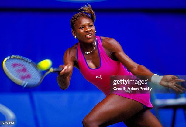 Serena Williams of the USA in action, during the eighth day of the Australian Open Tennis Championships, played at Melbourne Park in Melbourne,...