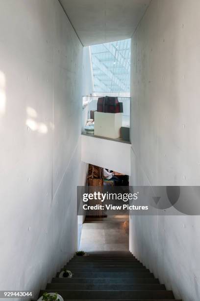 Stairway. Songwon Art Center / Bien-etre Restaurant, Seoul, Korea, South. Architect: Mass Studies, 2012.