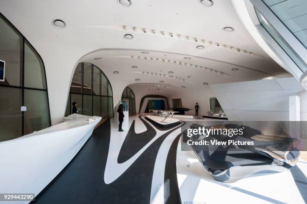 Dongdaemun Design Plaza , Seoul, Korea, South. Architect: Zaha Hadid Architects, 2014. Interior view of Design Museum, Zaha Hadid´s furniture designs...