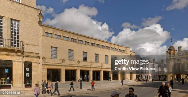 Exterior front. Weston Library, Oxford, United Kingdom. Architect: Wilkinson Eyre, 2015.