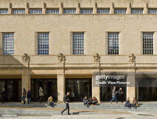 South Front view. Weston Library, Oxford, United Kingdom. Architect: Wilkinson Eyre, 2015.