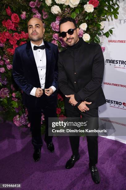 Danny Flores and Jean Rodriguez of Coast City attend the Maestro Cares Third Annual Gala Dinner at Cipriani Wall Street on March 8, 2018 in New York...