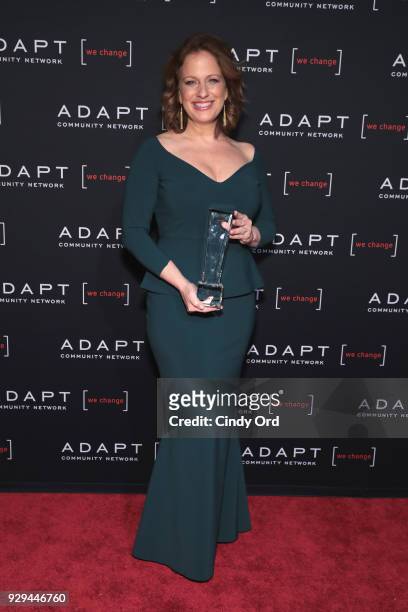 Leadership Awards Honoree Amy Wright accepts award at the Adapt Leadership Awards Gala 2018 at Cipriani 42nd Street on March 8, 2018 in New York City.