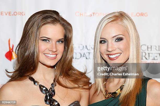 Miss Teen USA Stormi Henley and Miss USA Kristen Dalton attend the Christopher & Dana Reeve Foundation's "A Magical Evening" Gala at the Marriot...