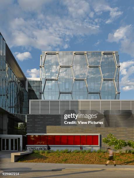 Front elevation. The Quantum Nano Centre, Waterloo, Canada. Architect: Kuwabara Payne McKenna Bloomberg, 2013.