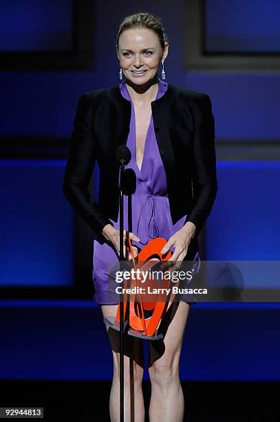 Designer Stella McCartney speaks onstage at the The 2009 Women of the Year hosted by Glamour Magazine at Carnegie Hall on November 9, 2009 in New...