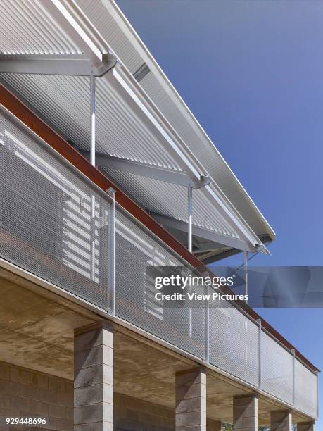 Balcony, terrace, structure. Desert House, Alice Springs, Australia. Architect: Dunn Hillam Architects, 2014.