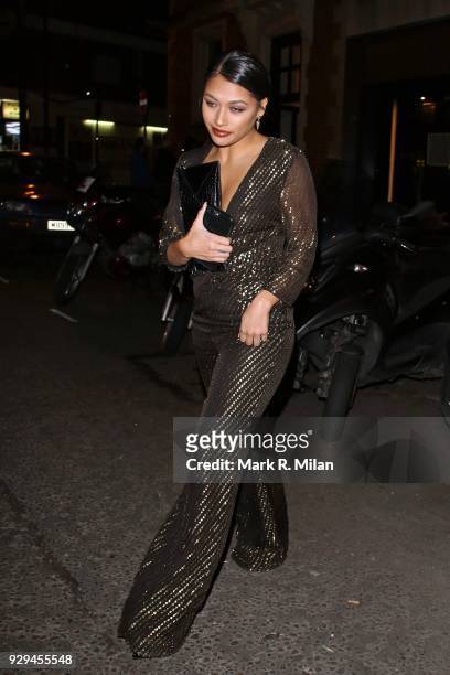 Vanessa White attending the Bardou Foundation International Women's Day celebration at the Hospital Club on March 8, 2018 in London, England.