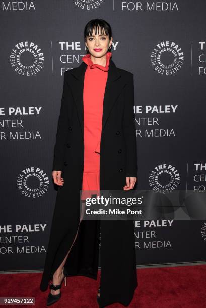 Krysten Ritter attends The Paley Center for Media presents An Evening with Marvel's "Jessica Jones" at The Paley Center for Media on March 8, 2018 in...