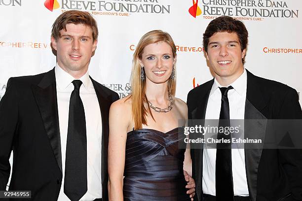 Matthew Reeve, Alexandra Reeve and Will Reeve attend the Christopher & Dana Reeve Foundation's "A Magical Evening" Gala at the Marriot Marquis on...