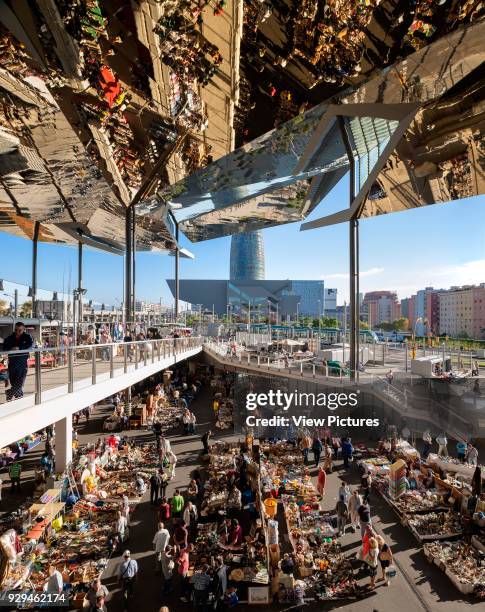 This iconic image was awarded 2nd place at the WAF 2014. Encants Bellcaire Flea Market, Barcelona, Spain. Architect: b720 Fermín Vázquez Arquitectos,...