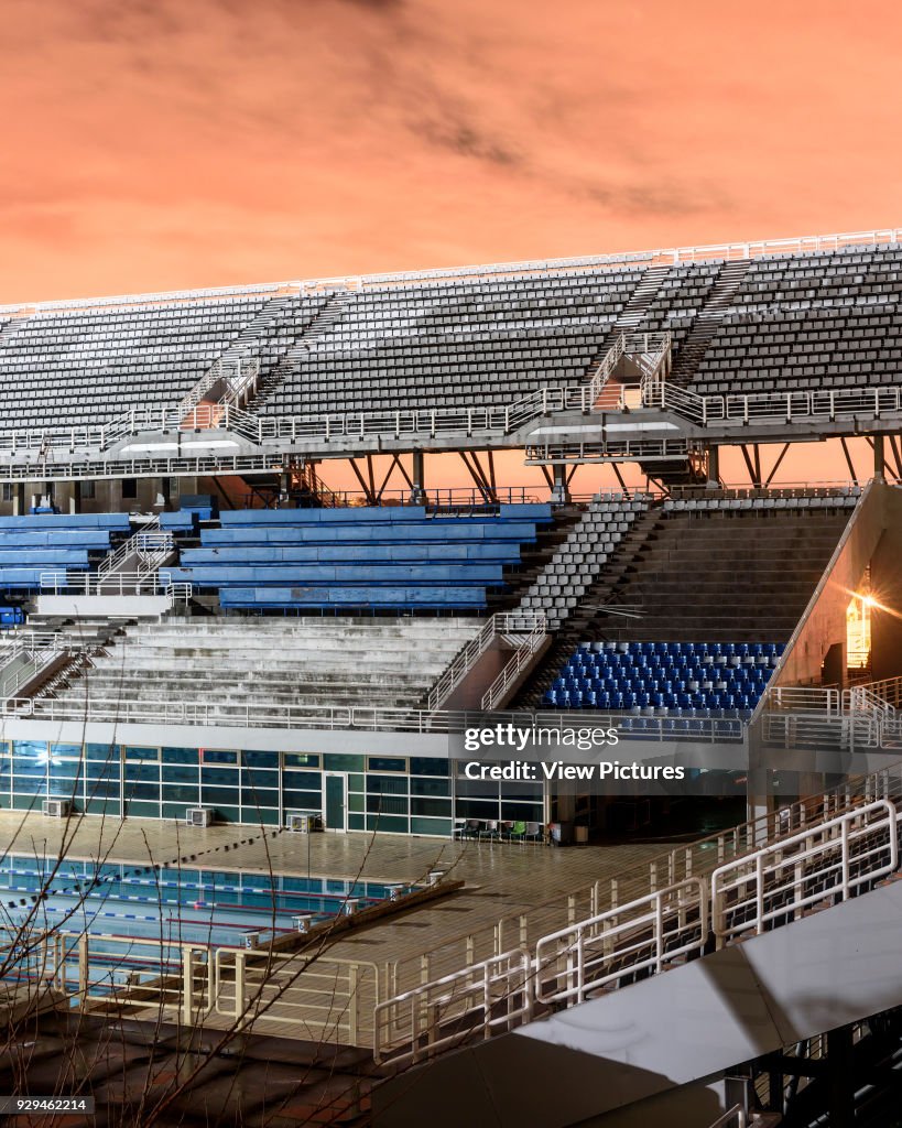 Outdoor Olympic Swimming Pool, Athens Olympic Sports Complex (still in use). The venues of the 2004 Olympic Games, Athens, Athens, Greece. Architect: N/A, 2004.