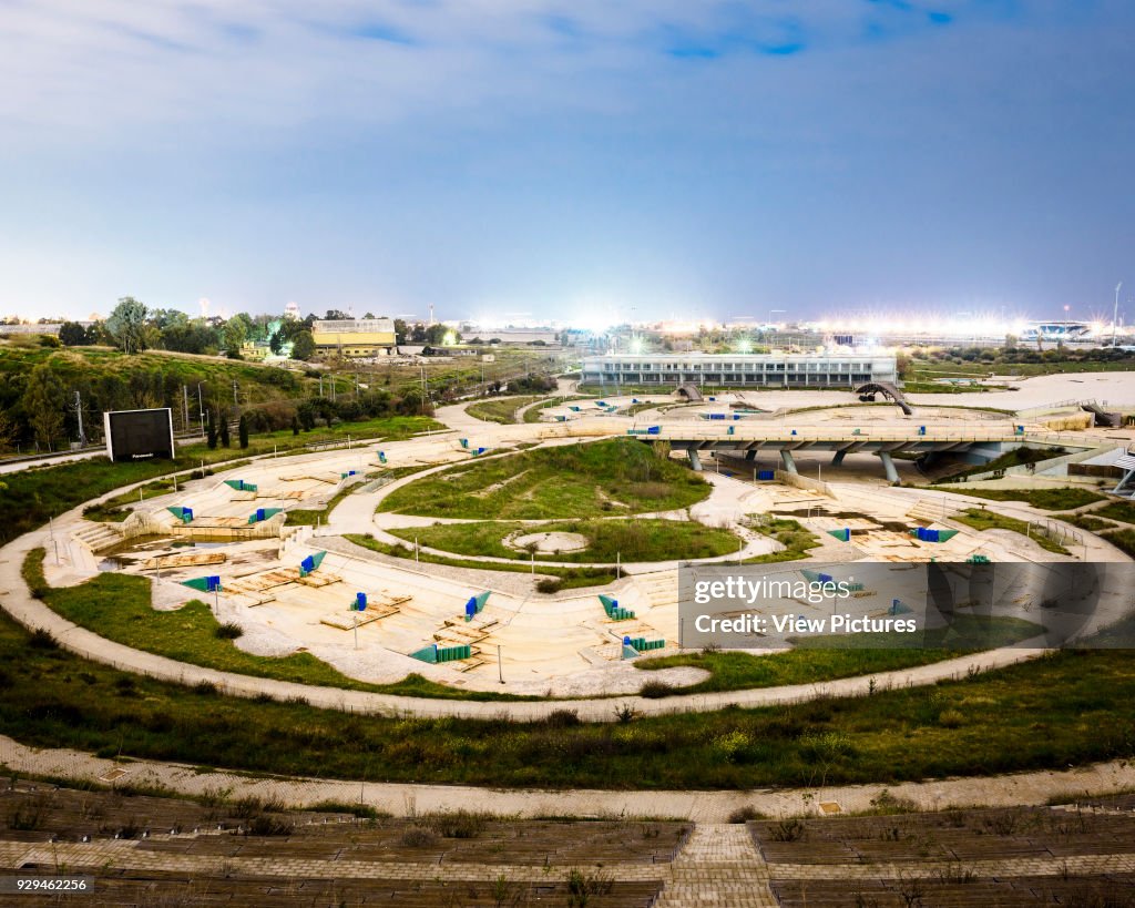 Olympic Canoe/Kayak Slalom Centre, Helliniko Olympic Complex (not in use). The venues of the 2004 Olympic Games, Athens, Athens, Greece. Architect: N/A, 2004.