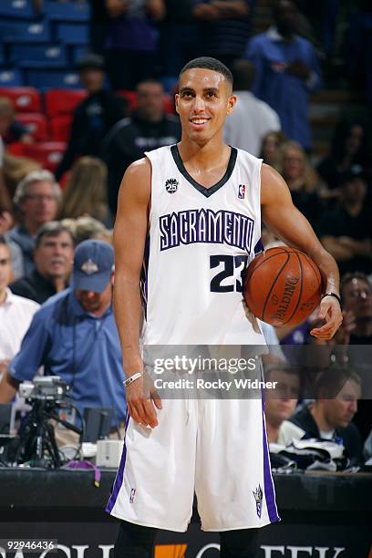 Kevin Martin of the Sacramento Kings looks on during the game against the Memphis Grizzlies at Arco Arena on November 2, 2009 in Sacramento,...
