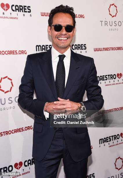 Marc Anthony attends the 2018 Maestro Cares Gala at Cipriani Wall Street on March 8, 2018 in New York City.