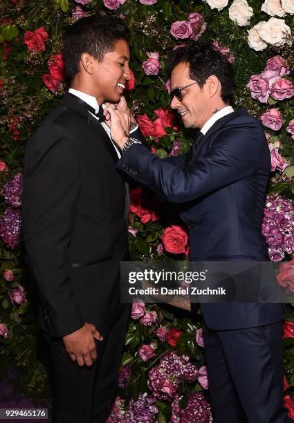 Ricardo Miranda and Marc Anthony attend the 2018 Maestro Cares Gala at Cipriani Wall Street on March 8, 2018 in New York City.