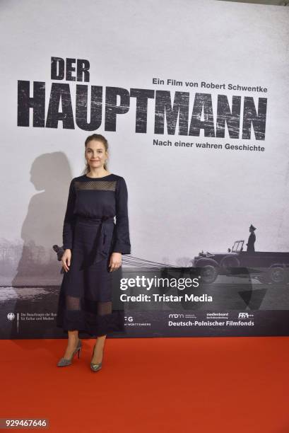 Sina Martens attends the premiere of 'Der Hauptmann' at Kino International on March 8, 2018 in Berlin, Germany.