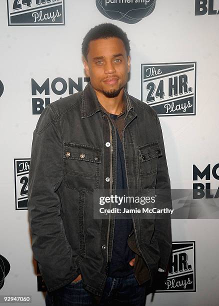 Actor Michael Ealy walks the red carpet at the 9th Annual 24 Hour Plays on Broadway After Party presented by MONTBLANC at The Opera Ballroom at Crest...