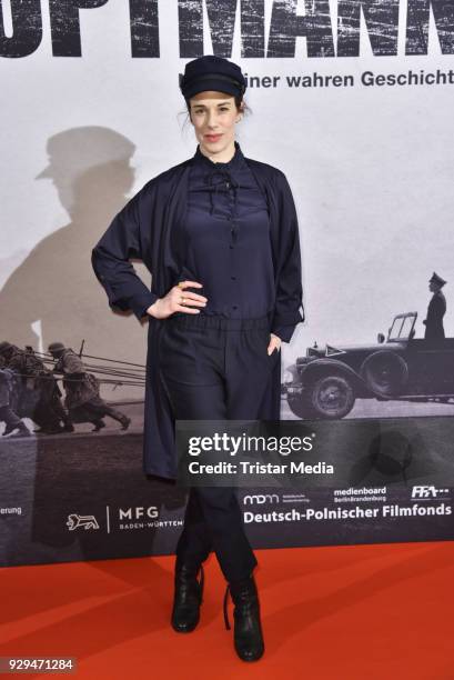 Anne Schaefer attends the premiere of 'Der Hauptmann' at Kino International on March 8, 2018 in Berlin, Germany.