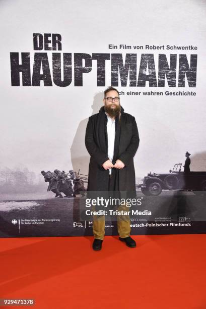 Robert Schwentke attends the premiere of 'Der Hauptmann' at Kino International on March 8, 2018 in Berlin, Germany.