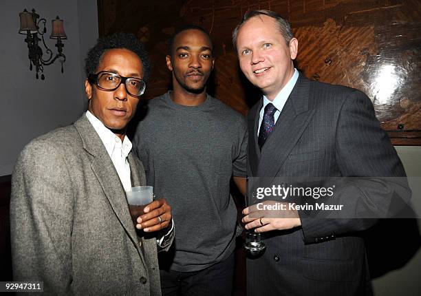 Exclusive* Anthony Mackie and CEO Montblanc North America Jan-Patrick Schmitz attend the 9th Annual 24 Hour Plays on Broadway After Party presented...