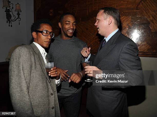 Exclusive* Anthony Mackie and CEO Montblanc North America Jan-Patrick Schmitz attend the 9th Annual 24 Hour Plays on Broadway After Party presented...