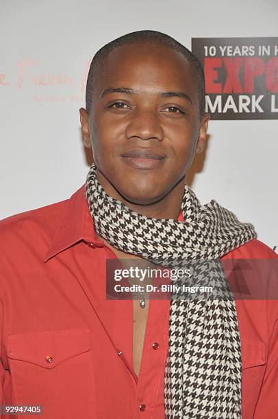 Actor J. August Richards attends Mark Liddell's "Exposed: 10 Years In Hollywood Book Launch Party at Lloyd Wright�s Sowden House on November 9, 2009...
