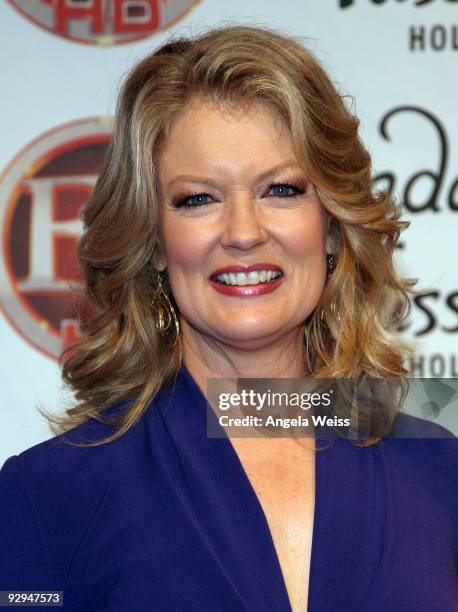 Mary Hart attends the unveiling of her wax figure at Madame Tussauds on November 9, 2009 in Hollywood, California.