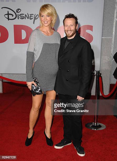 Jenna Elfman and Bodhi Elfman attends the "Old Dogs" Premiere at the El Capitan Theatre on November 9, 2009 in Hollywood, California.