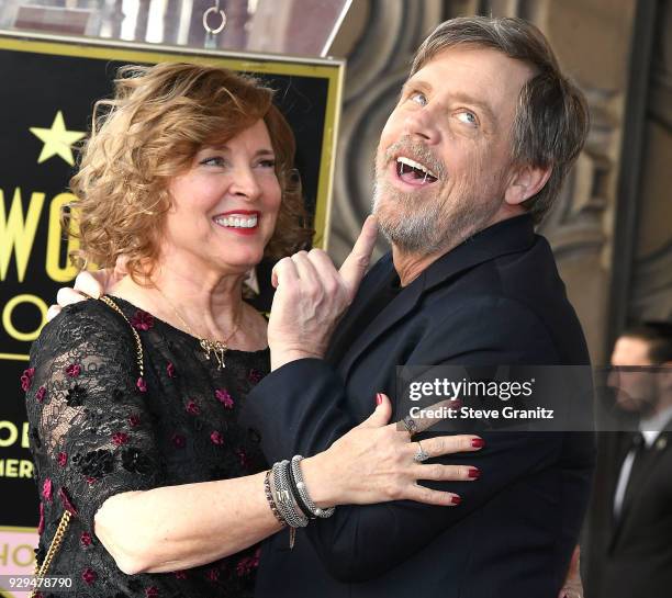 Marilou York and Mark Hamill Honored With Star On The Hollywood Walk Of Fame on March 8, 2018 in Hollywood, California.