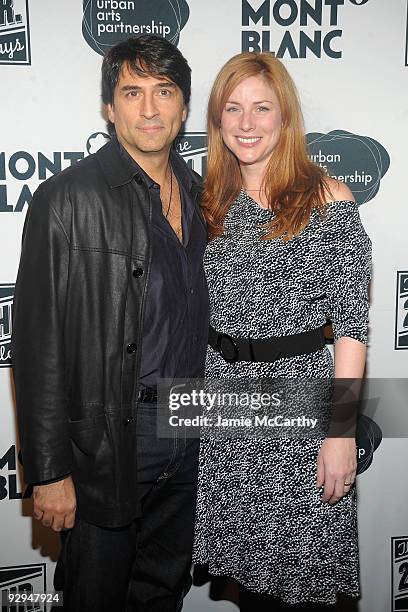 Actor Vincent Spano and Actress Diane Neal walk the red carpet at the 9th Annual 24 Hour Plays on Broadway After Party presented by MONTBLANC at The...