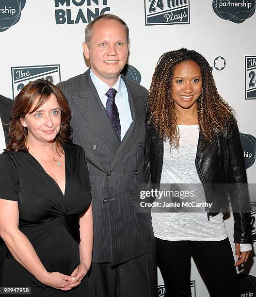 Actress Rachel Dratch, Jan-Patrick Schmitz,Montblanc CEO North America, and Actress Tracie Thoms walk the red carpet at>> the 9th Annual 24 Hour...