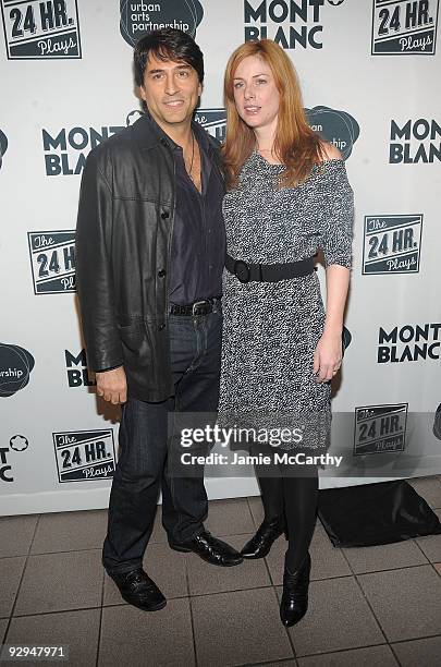 Actor Vincent Spano and Actress Diane Neal walk the red carpet at the 9th Annual 24 Hour Plays on Broadway After Party presented by MONTBLANC at The...