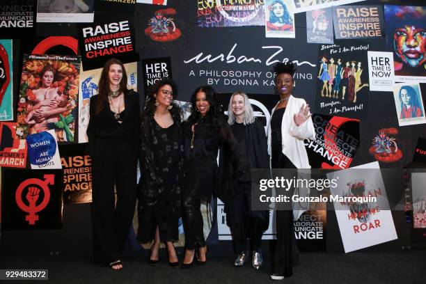 Noemi Manser, Tawny Chatmon, Mashonda Tifrere, Lacey Mckinney and Nichole Washington during the ArtLeadHER Presents "Her Time Is Now" at Urban Zen on...