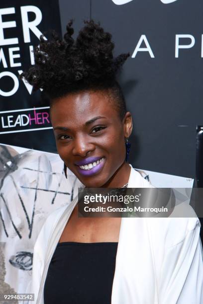 Artist Nichole Washington during the ArtLeadHER Presents "Her Time Is Now" at Urban Zen on March 8, 2018 in New York City.