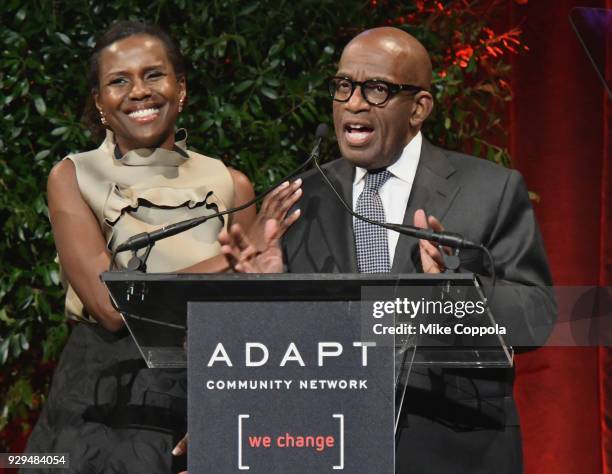 Deborah Roberts, and Al Roker speaks during the Adapt Leadership Awards Gala 2018 at Cipriani 42nd Street on March 8, 2018 in New York City.