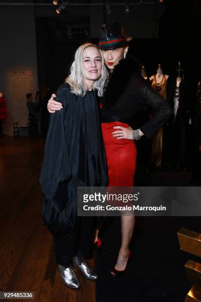 Lacey Mckinney and Sophia Chang during the ArtLeadHER Presents "Her Time Is Now" at Urban Zen on March 8, 2018 in New York City.