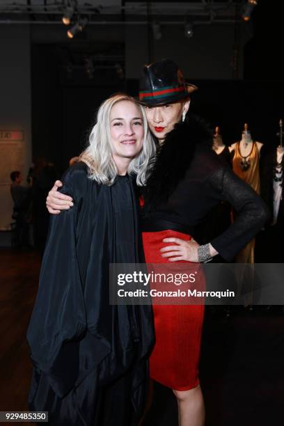 Lacey Mckinney and Sophia Chang during the ArtLeadHER Presents "Her Time Is Now" at Urban Zen on March 8, 2018 in New York City.