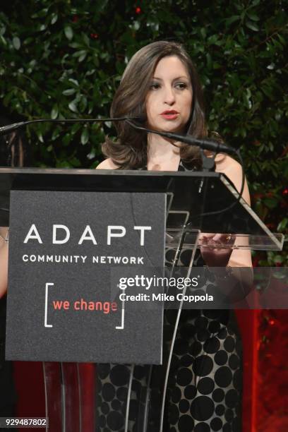 Marissa Shorenstein speaks during the Adapt Leadership Awards Gala 2018 at Cipriani 42nd Street on March 8, 2018 in New York City.