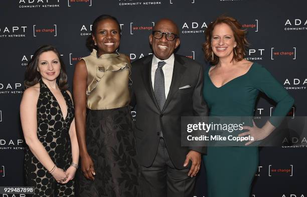 Marissa Shorenstein, Deborah Roberts, Al Roker attend the Adapt Leadership Awards Gala 2018 at Cipriani 42nd Street on March 8, 2018 in New York City.