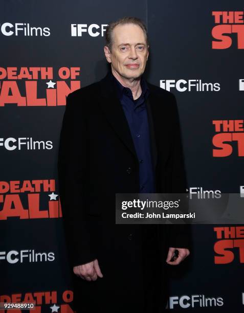 Steve Buscemi attends "The Death Of Stalin" New York premiere at AMC Lincoln Square Theater on March 8, 2018 in New York City.
