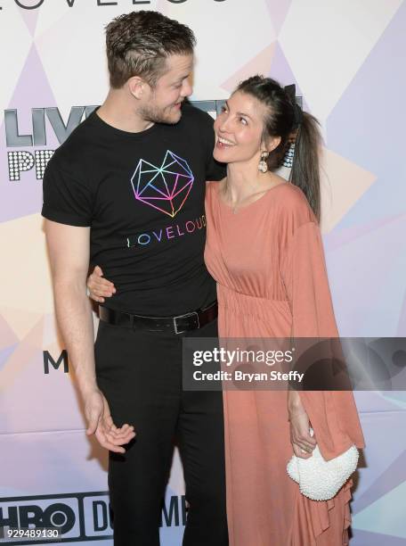 Executive Producer/Imagine Dragons frontman Dan Reynolds and his wife singer Aja Volkman attend the screening of the HBO Documentary film "BELIEVER"...