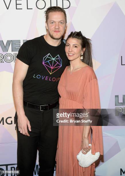 Executive Producer/Imagine Dragons frontman Dan Reynolds and his wife singer Aja Volkman attend the screening of the HBO Documentary film "BELIEVER"...