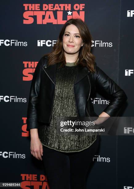 Michelle Collins attends "The Death Of Stalin" New York premiere at AMC Lincoln Square Theater on March 8, 2018 in New York City.