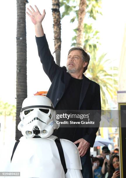 Mark Hamill Honored With Star On The Hollywood Walk Of Fame on March 8, 2018 in Hollywood, California.
