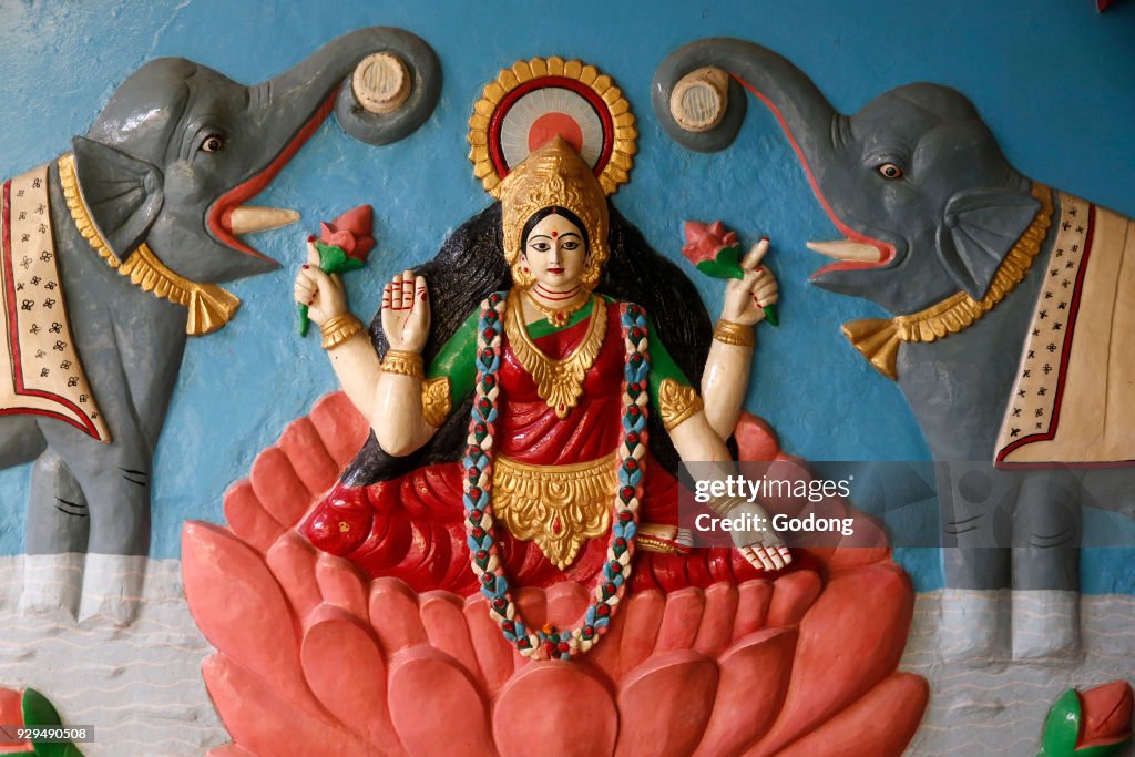 Laxmi relief in a Vrindavan temple.