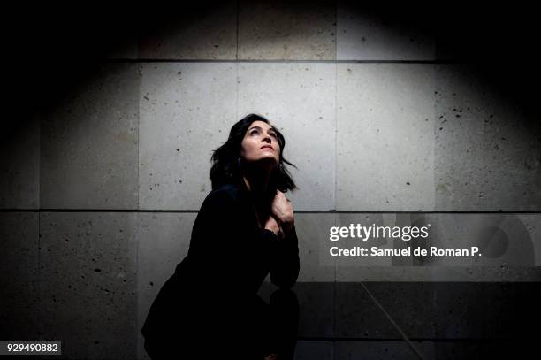 Actress Rocio Munoz Cobo poses during a portrait session at Fernan Gomez Theater on March 7, 2018 in Madrid, Spain.