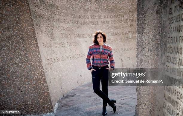 Actress Rocio Munoz Cobo poses during a portrait session at Fernan Gomez Theater on March 7, 2018 in Madrid, Spain.