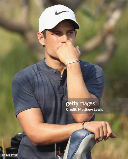 Adrien Saddier of France looks on during day two of the Hero Indian Open at Dlf Golf and Country Club on March 9, 2018 in New Delhi, India.